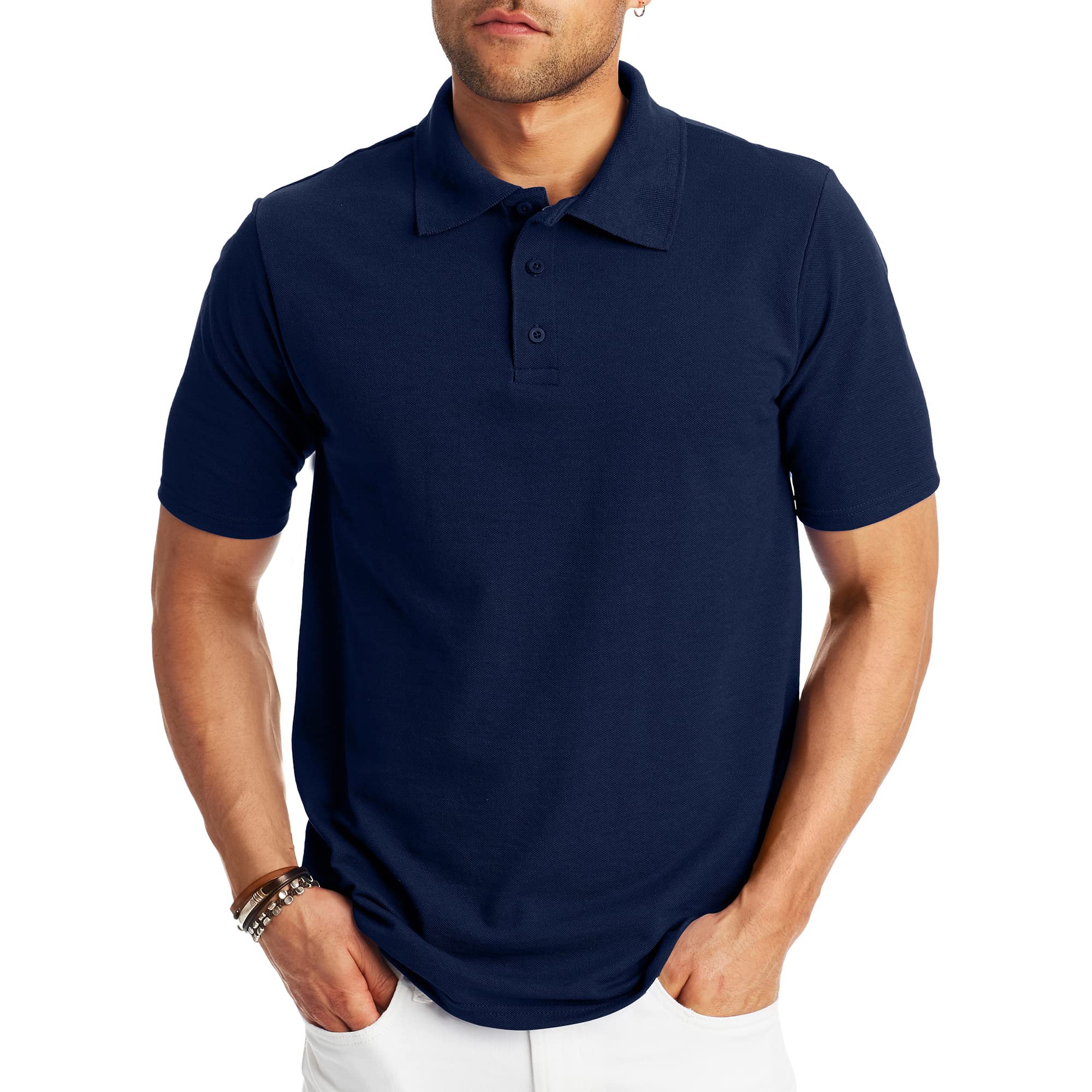 Hanes Men’s X-Temp Short Sleeve Polo Shirt, Midweight Men's Shirt